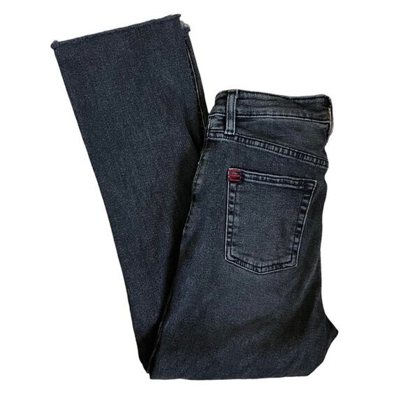 BDG High Rise Black Distressed Cropped Kick Flare Jeans Size 26 - Picture 4 of 5